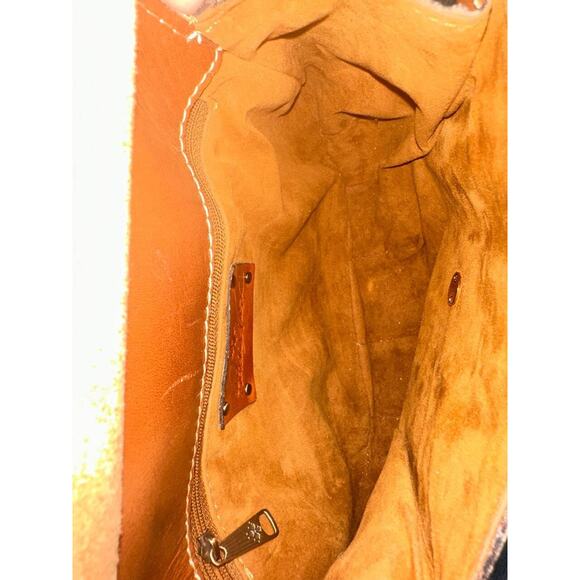 Patricia Nash Leather Veneto Crossbody Bag Signature Map Brown B000579 - Picture 13 of 14